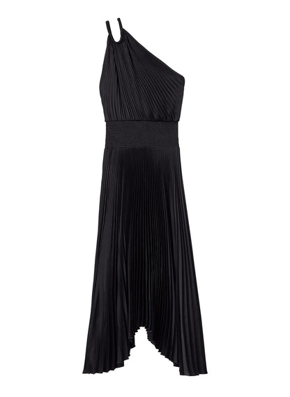 ALC Ruby Satin Pleated Midi Dress