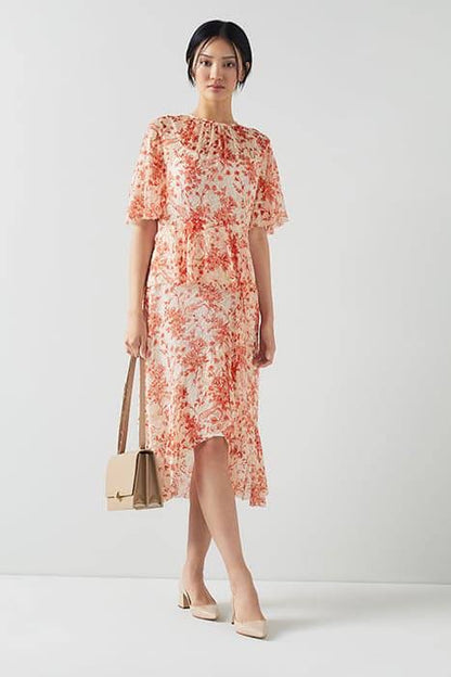 LKB Thea Silk-Viscose Midi Dress