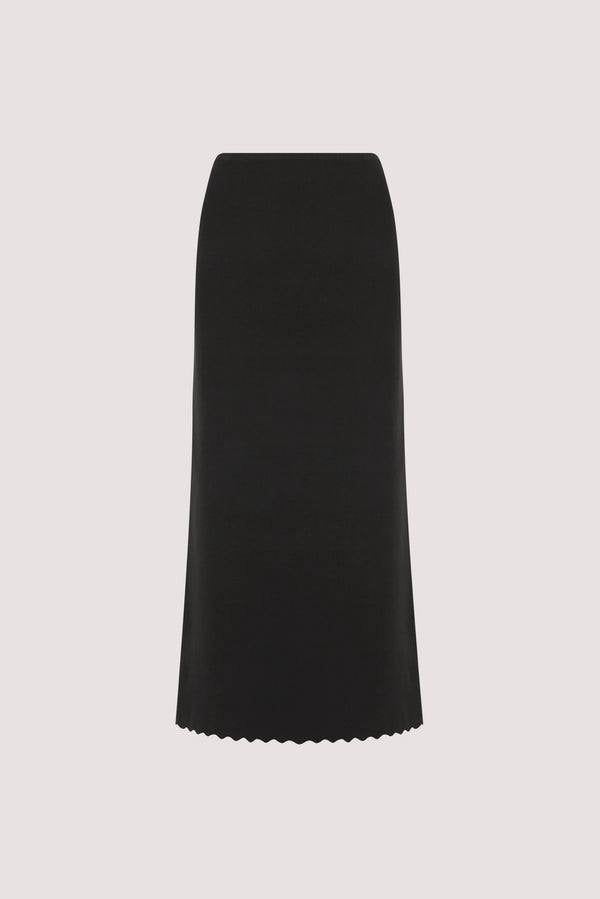 DSH Zoe Scalloped Knit Vest | Midi Maxi Skirt | Stretch-cotton blend Set