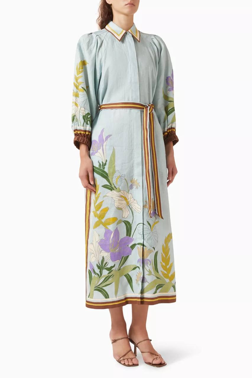 ALM Alfie Linen Shirtdress Midi Dress