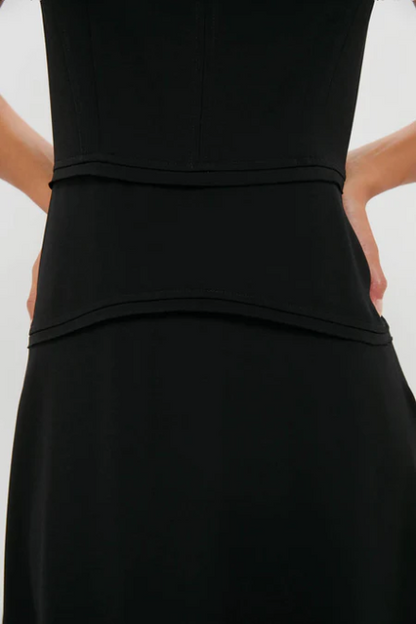 UJ Vivi Sweetheart Neckline Viscose Midi Dress