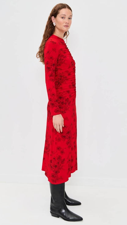 SE Cornelia Long Sleeve Midi Dress