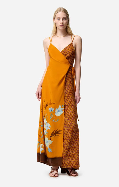 VB Floride Viscose Silk Midi Dress
