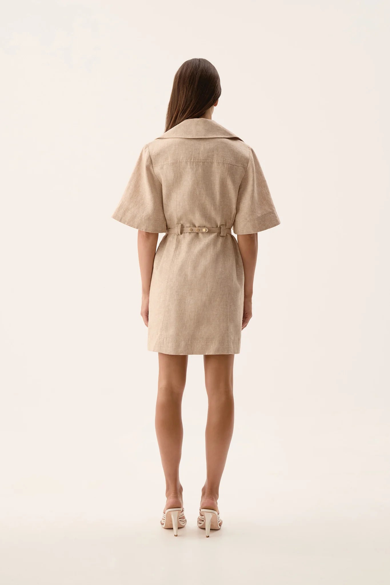 AJ Morgan & Ana Linen-Blend Mini Dress