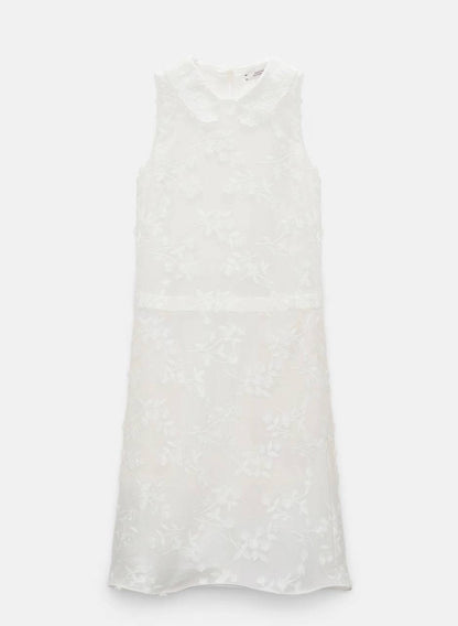 DS Light Volumes Sleeveless Cotton Shift Midi Dress