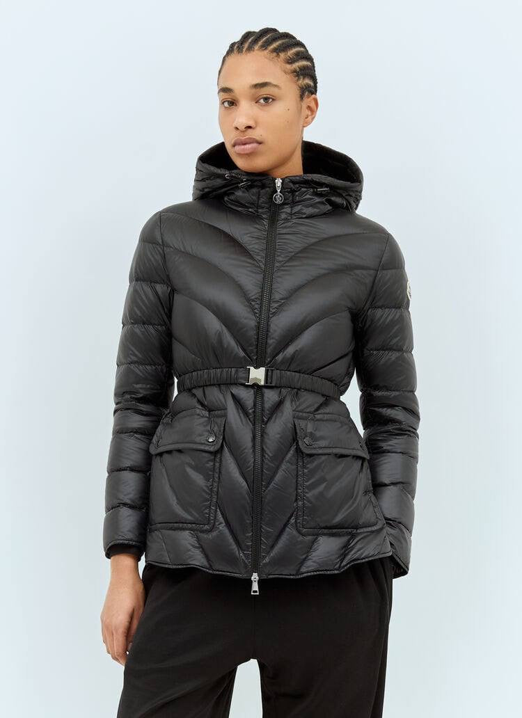 Argenno Chevron Short Fitted Hooded Nylon Jacket