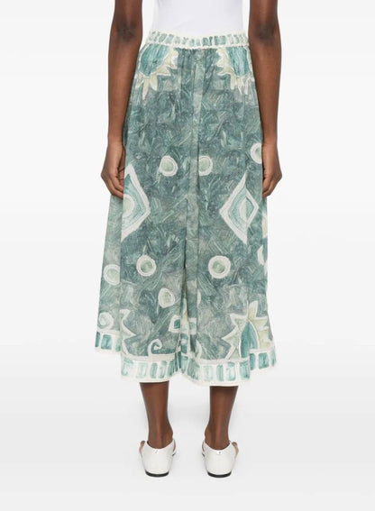 ALM Samira Print Relaxed Top | Wide-leg Trousers Pant | Set