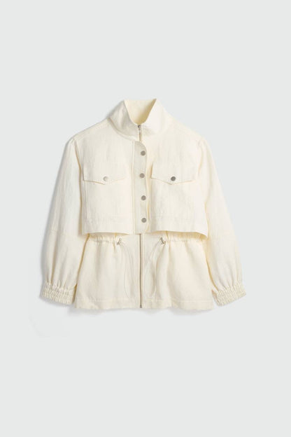 AA Long Selva Cotton-Linen Jacket