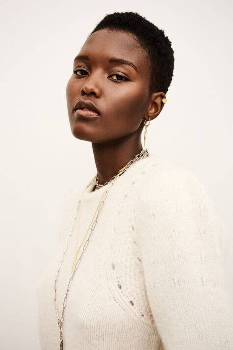BA Belma Puff-Sleeved Wool-cotton-alpaca blend Jumper