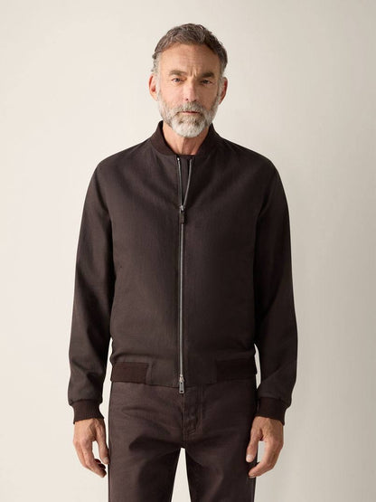 ZN Men’s Oasi Lino Linen Bomber Jacket (cotton-silk lined)