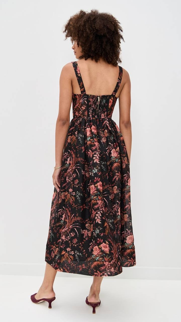 CC Pheobe Bustier Silk-linen Midi & Mini Dress