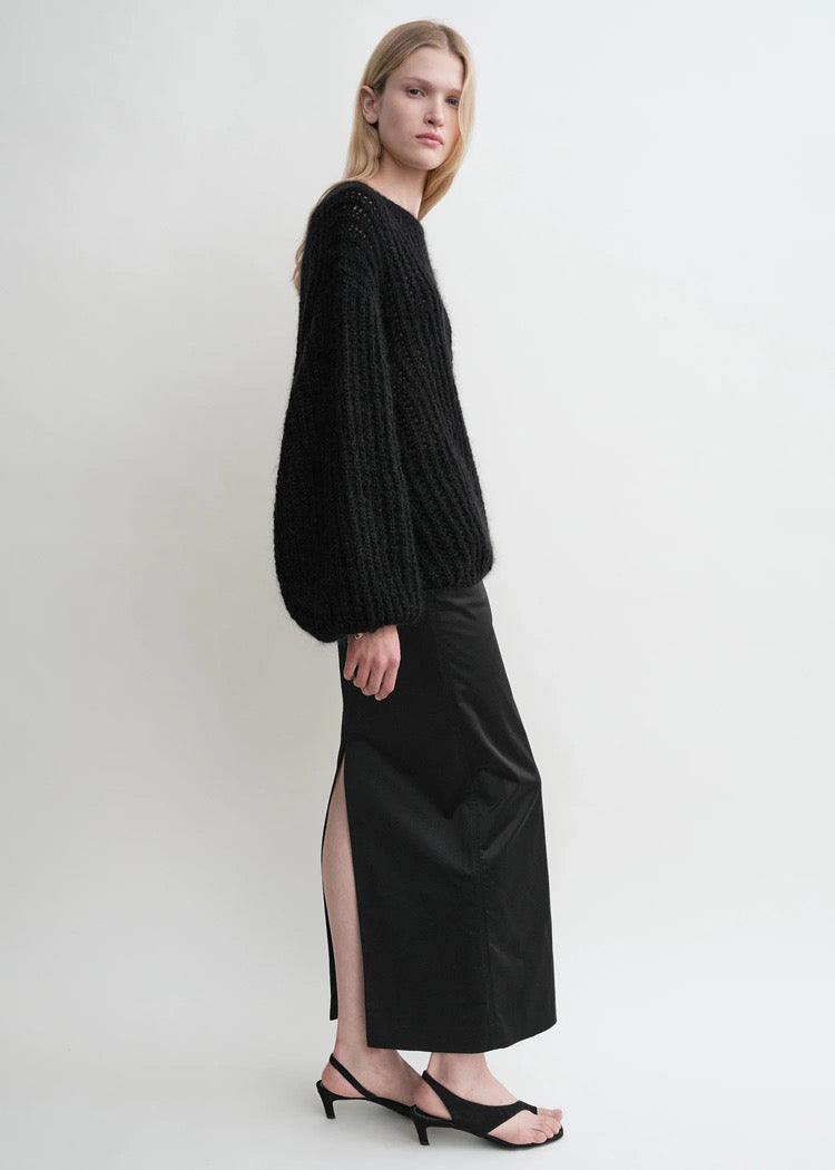 Tot Puffed Knit Mohair-Wool Blend Sweater