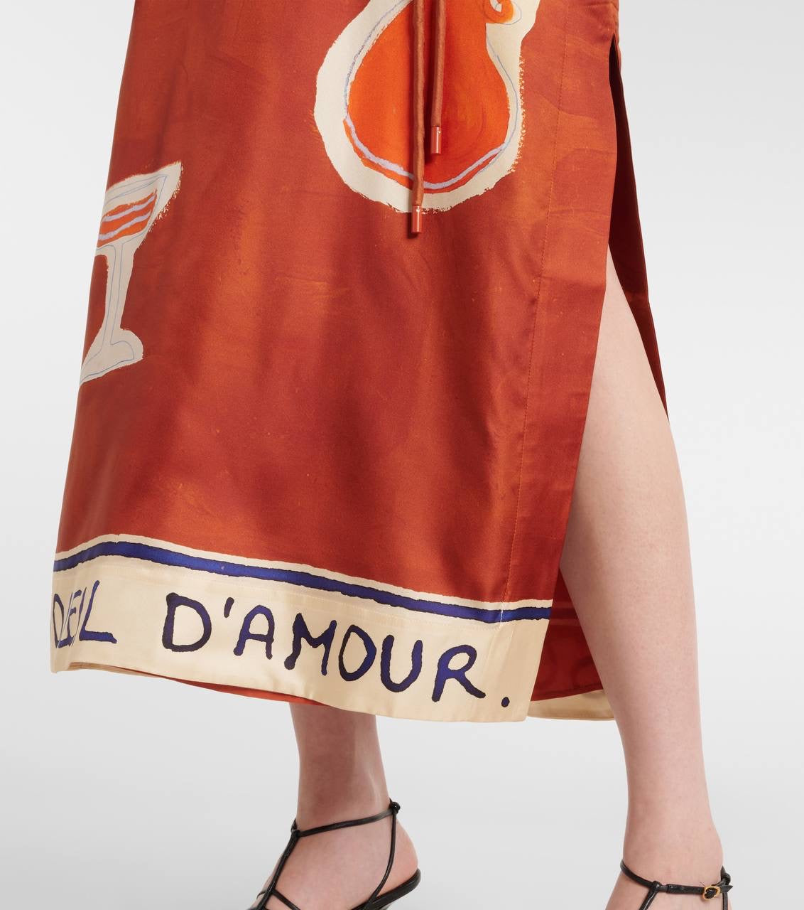 ALM Soleil D'amour Sleeveless Silk Midi Dress
