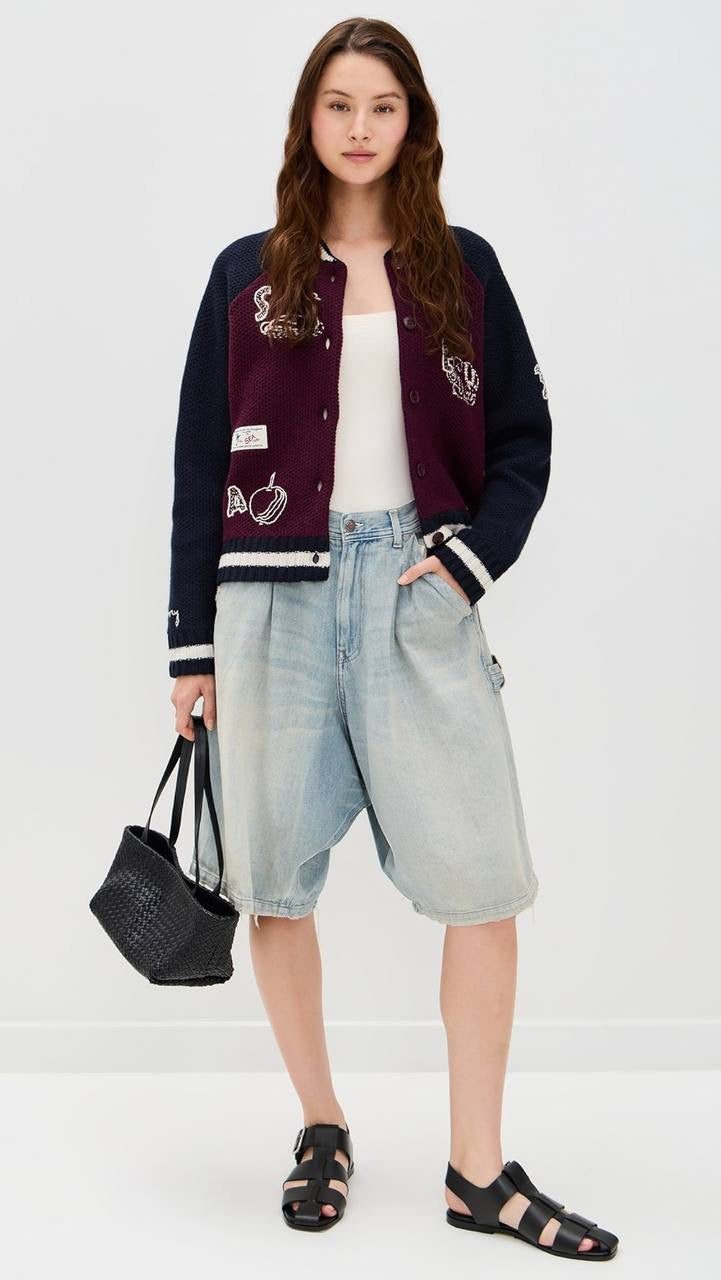 SE Archer Varsity Knit Cardigan