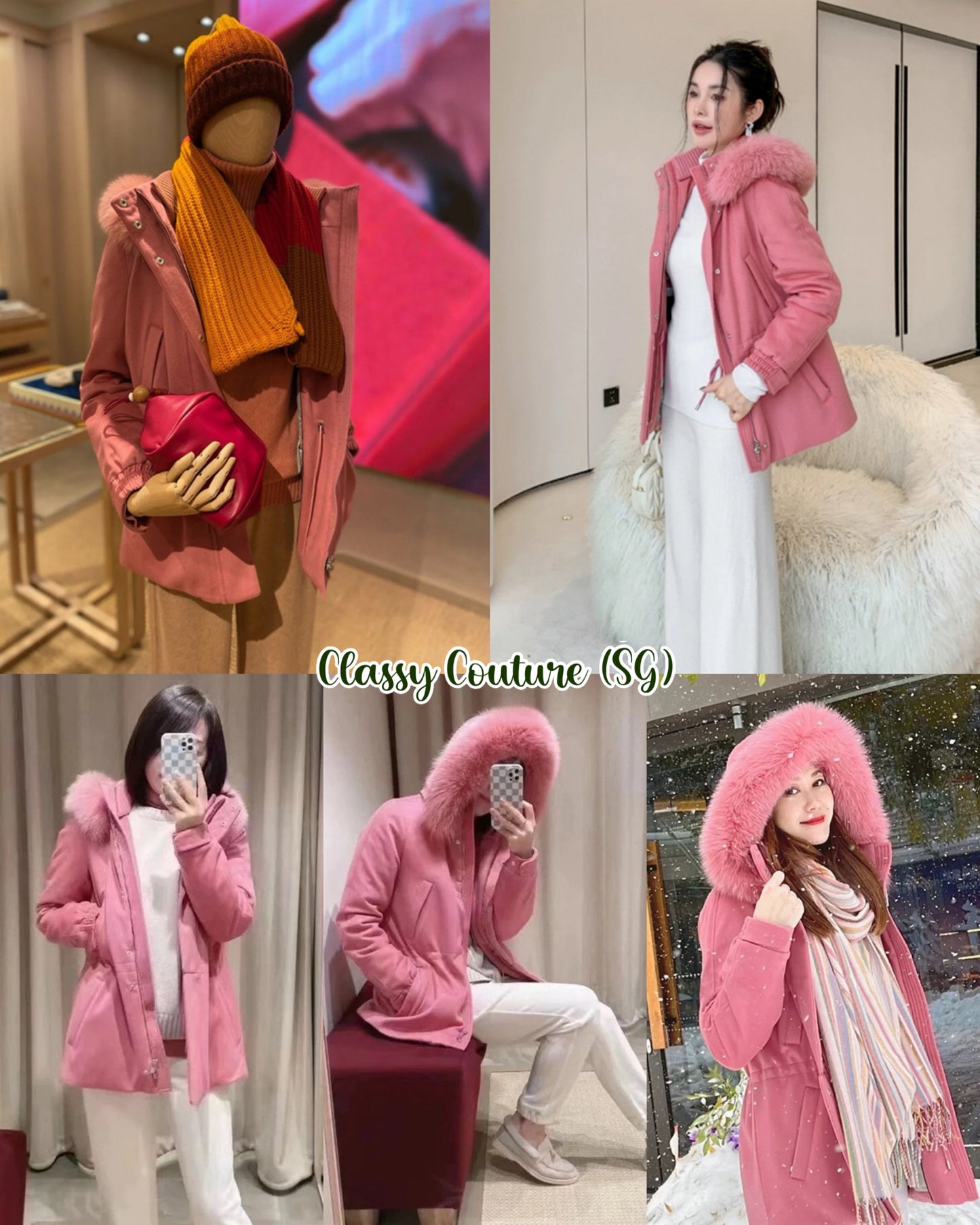 LP Icery Cashmere Short Jacket with Fox Fur Trim