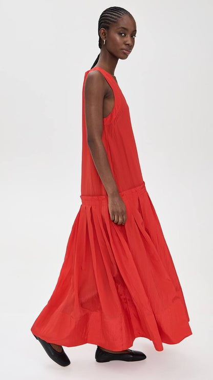 LM Kiki V-neck Drop Waist Viscose-blend Maxi Dress
