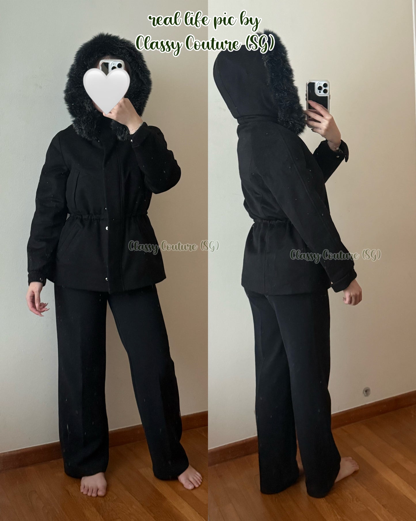 LP Icery Cashmere Short Jacket with Fox Fur Trim