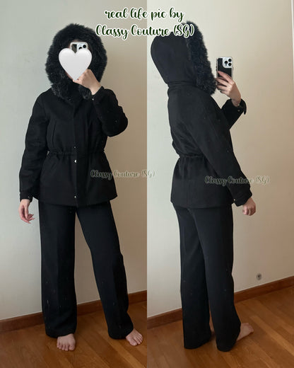 LP Icery Cashmere Short Jacket with Fox Fur Trim