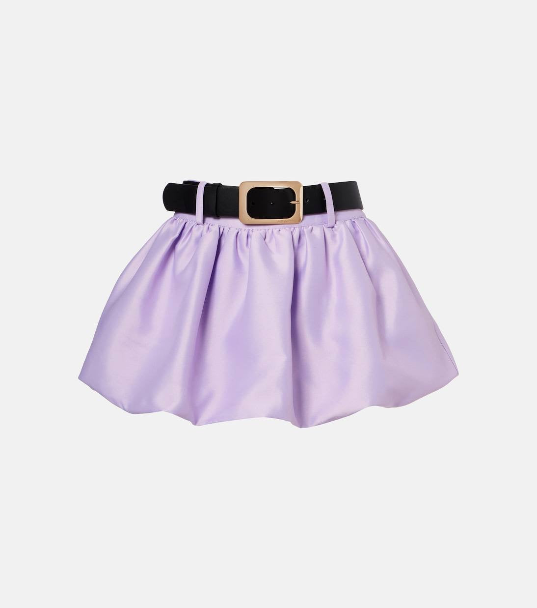 SP Purple Gathered Balloon Woven Belted Mini Skort (skirt with shorts)