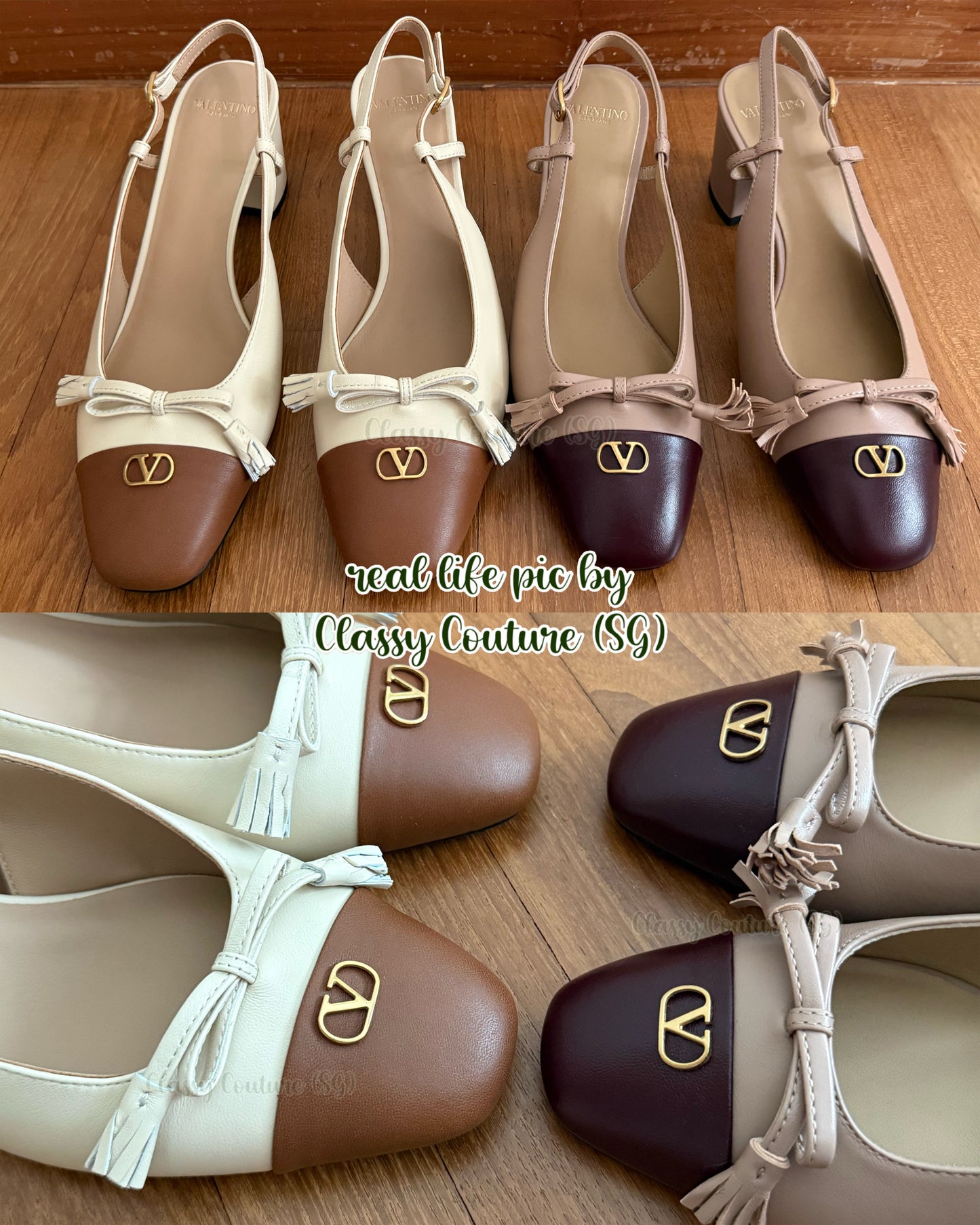 VL Kidskin Contrast Slingback Pump 60mm Heel Shoes