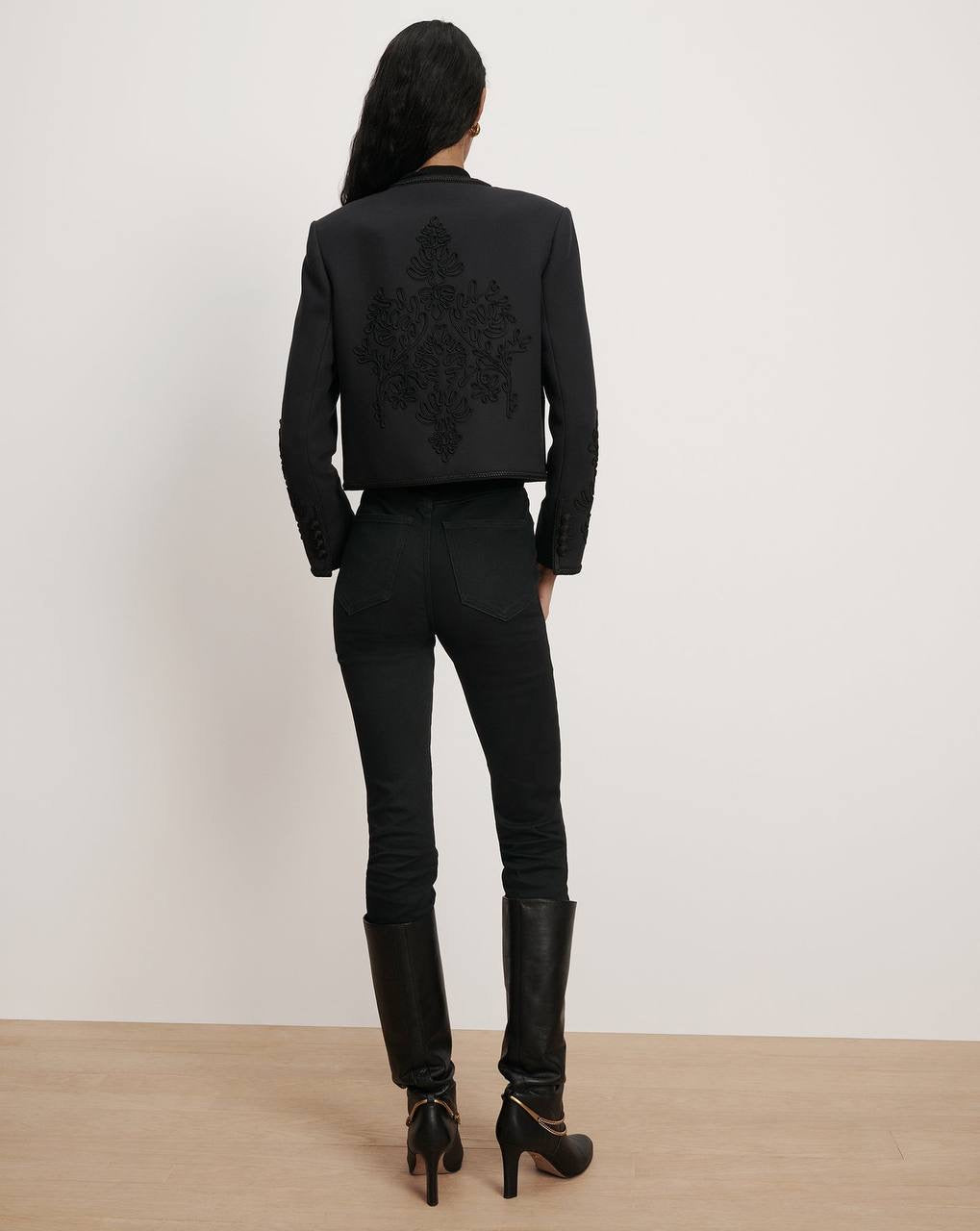 VB Latrell Embroidered Cropped Jacket