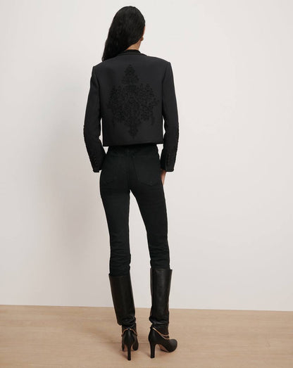 VB Latrell Embroidered Cropped Jacket