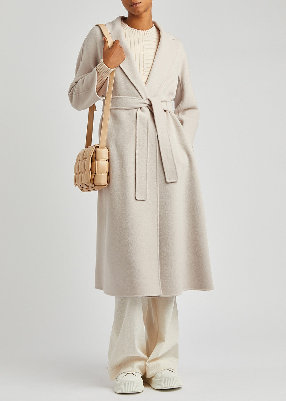 MM Esturia Wool Broadcloth Belted Midi Coat