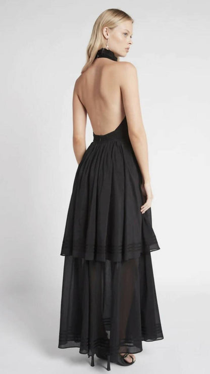 AJ Bungalow Sienna Silk-Blend Maxi Dress