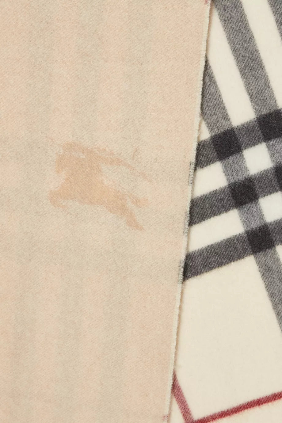 2 Colors! BBR Fringed Reversible Knight Check Cashmere Scarf 168*30cm