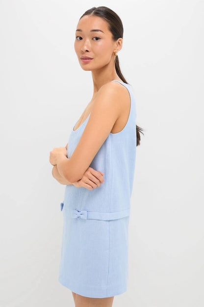 PSE Harper Linen Shift Bow Mini Dress