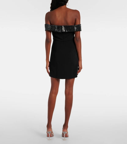 SP Off-The-Shoulder Bow Crepe Midi Dress | Mini Dress | Top