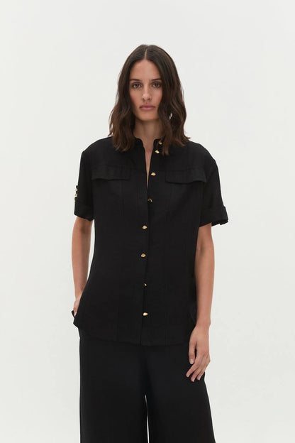 AJ Celie Linen-viscose Shirt