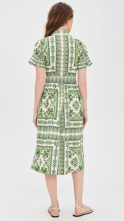 CC Malena Cotton Belted Midi Dress