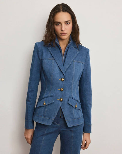 VB Randy Single-Breasted Blazer | Frenkle Pant | Cotton-blend Denim Set
