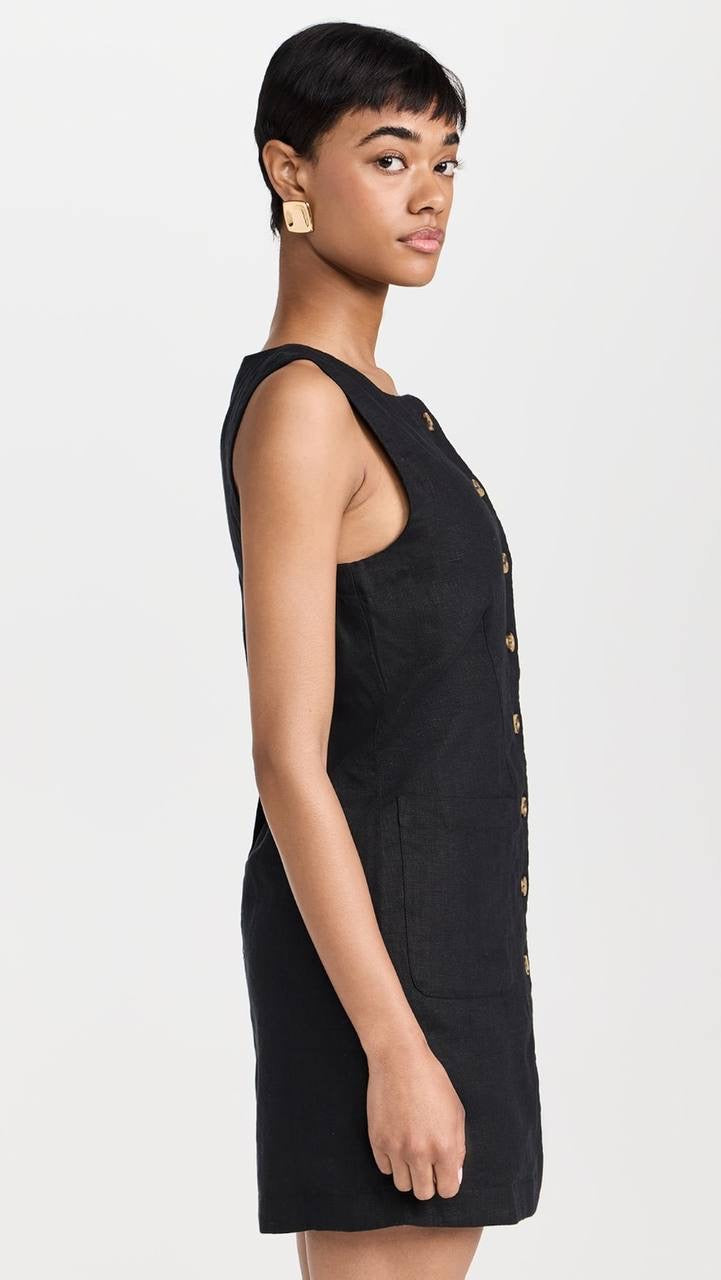 PSE Emma Button Down Linen Mini Dress