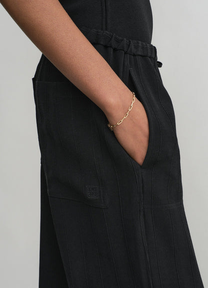 Tot Woven Stripe Top | Pants | Viscose-Linen Set
