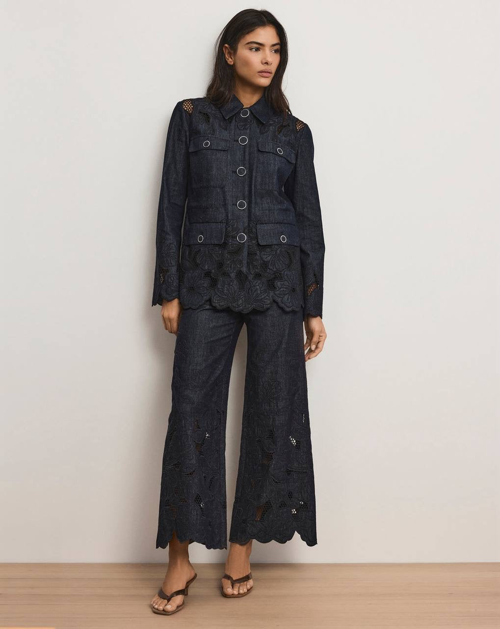 VB Mirielle Eyelet Tank Top | Kiki  Jacket | Osborne Wide-Leg Pant | Set