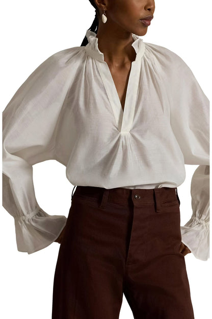 3 Colors! RL Cotton-Silk Organdy Shirt