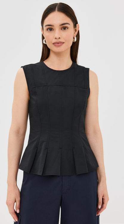 PS Felix Sleeveless Peplum Top in Tech Cotton