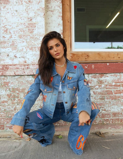 AO x Bronco Jeff Denim Jacket | Trish Low Rise Jeans | Set
