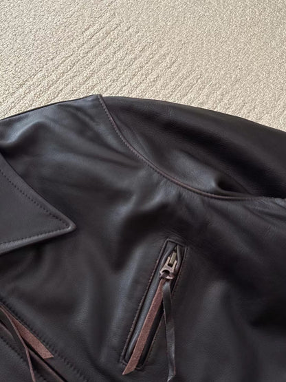 Men’s Calfskin Leather Newsboy Jacket