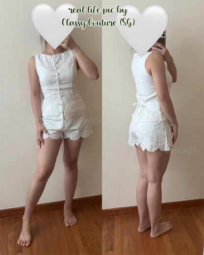 4 Colors! Ref Amela Linen Top Vest