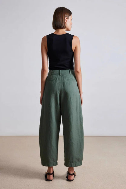 3 Colors! AA Bari Crop Trouser Pants in Pin Stripe | Thyme | Rosa