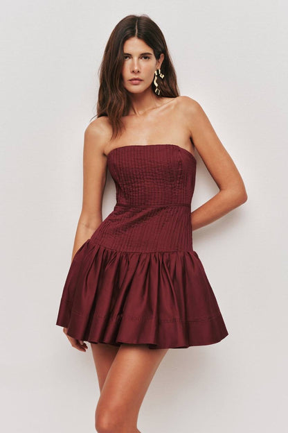 4 Colors! AJ Vacation Strapless Cotton Mini Dress