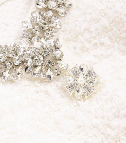 SP Ivory Textured-Knit Mini Dress