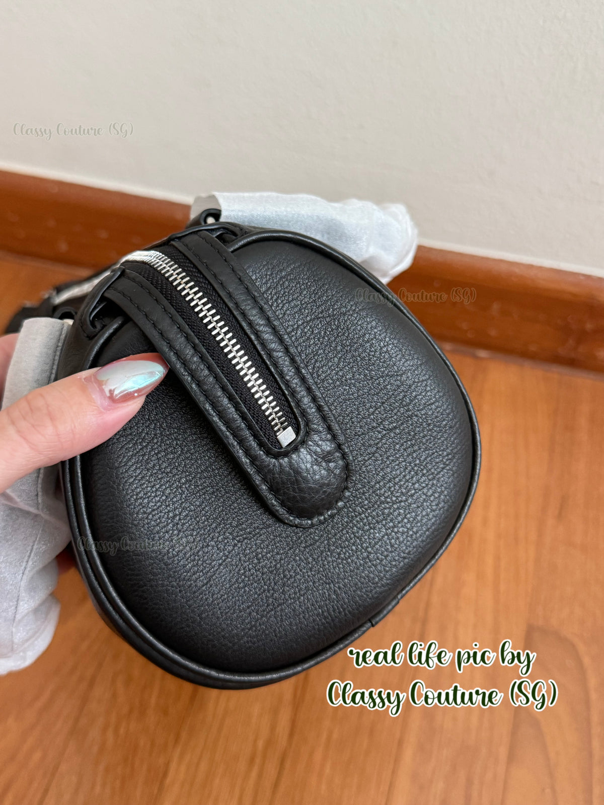 Edith Small Cylindrical Calfskin Leather Bag