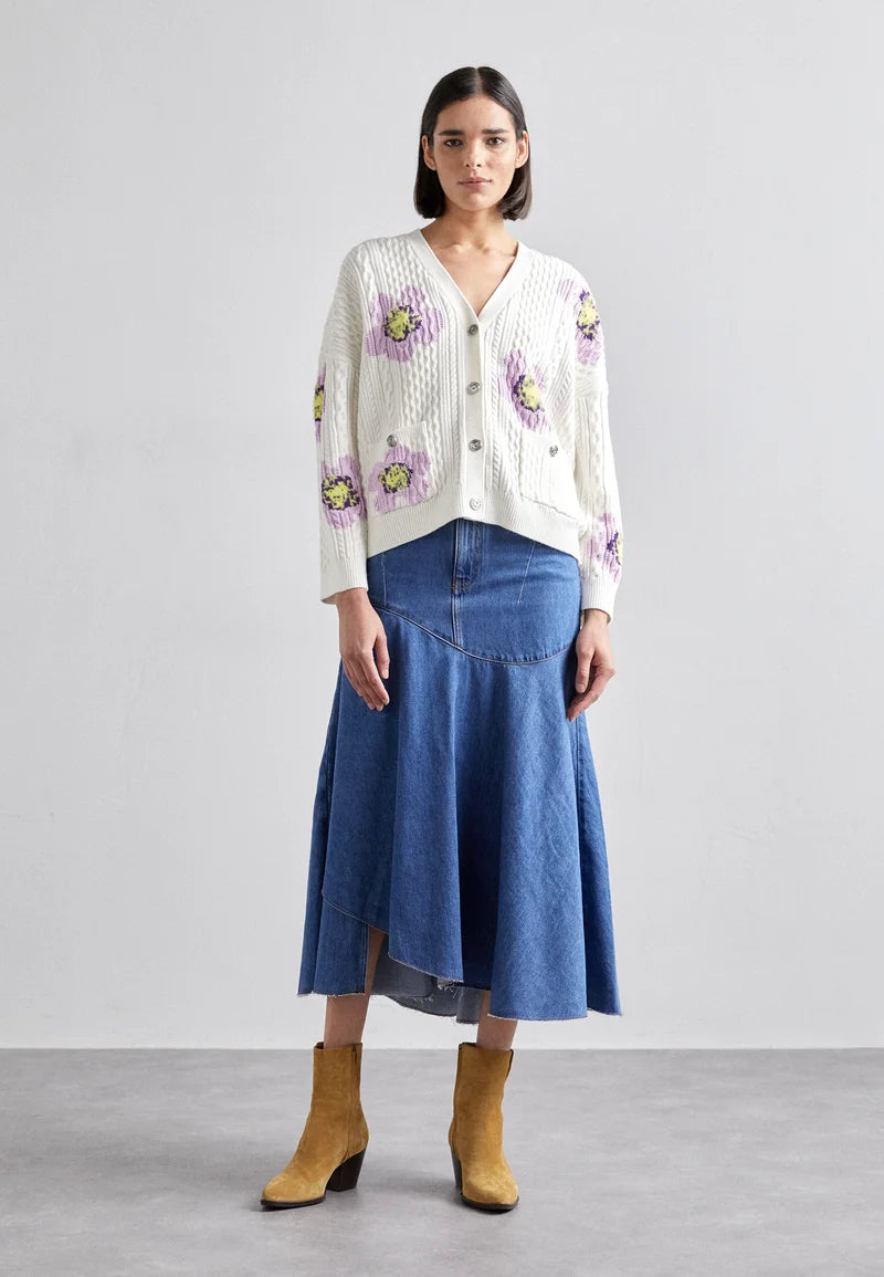 MJ Moflow Floral Knit Cardigan