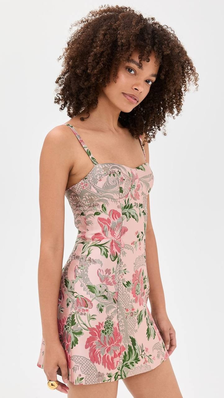 CC Claudine Bustier Linen Mini Dress