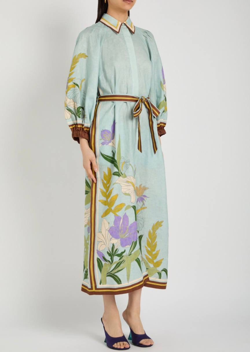 ALM Alfie Linen Shirtdress Midi Dress