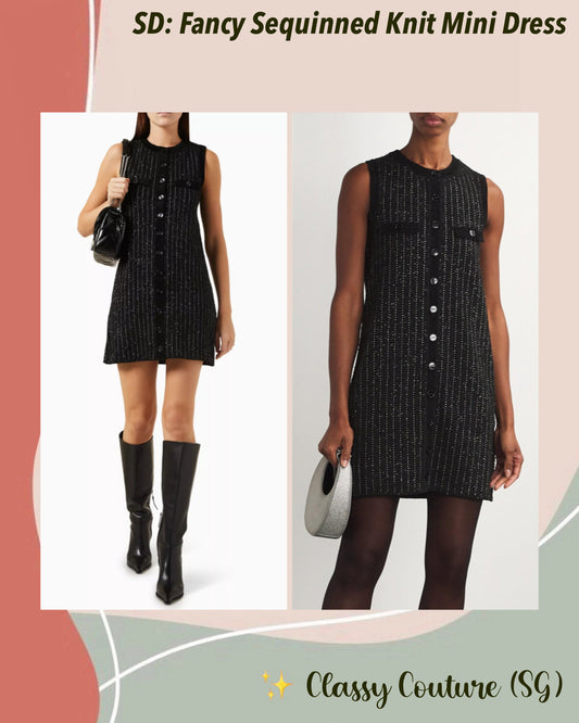 SD Fancy Sequinned Sleeveless Knit Mini Dress